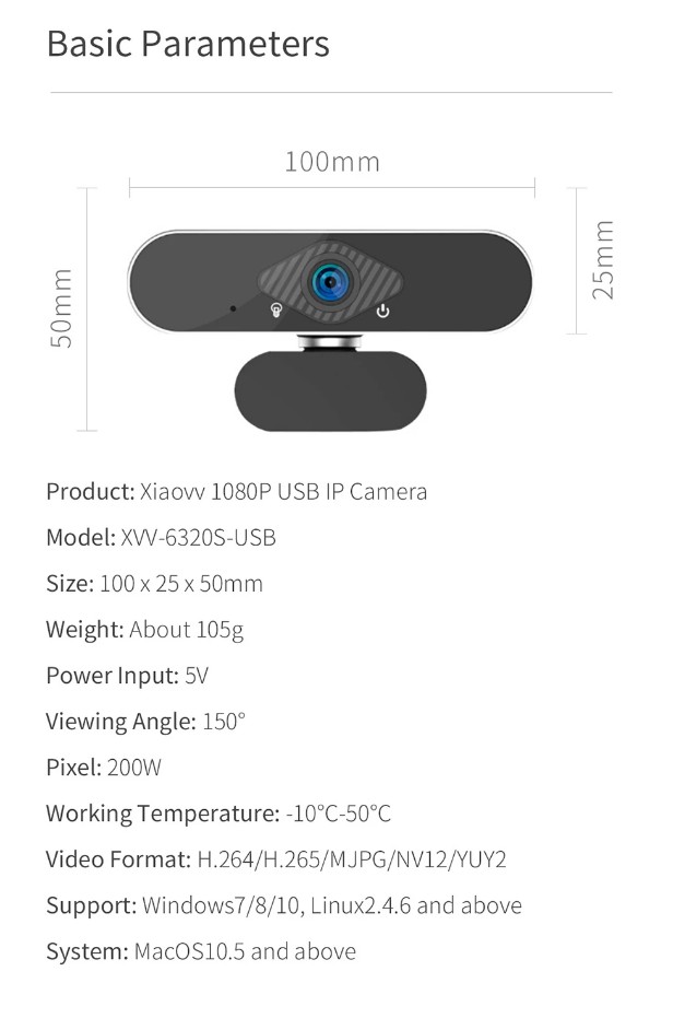 Xiaovv HD Usb Web Camera